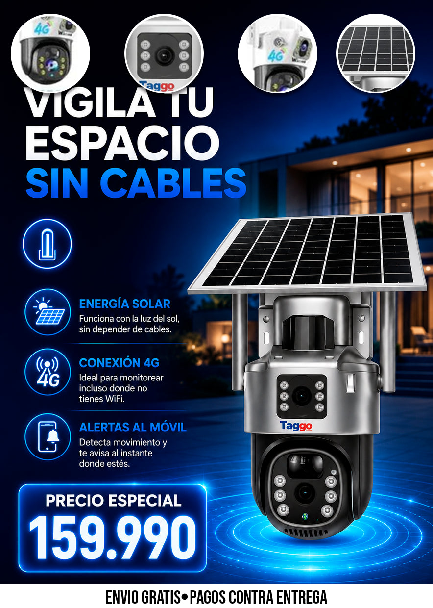 CAMARA SOLAR TRIPLE LENTE 360
