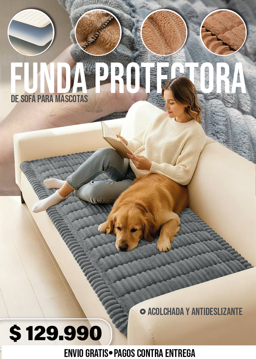 FUNDA PROTECTORA DE SOFÁ PARA MASCOTAS, ACOLCHADA Y ANTIDESLIZANTEMINI