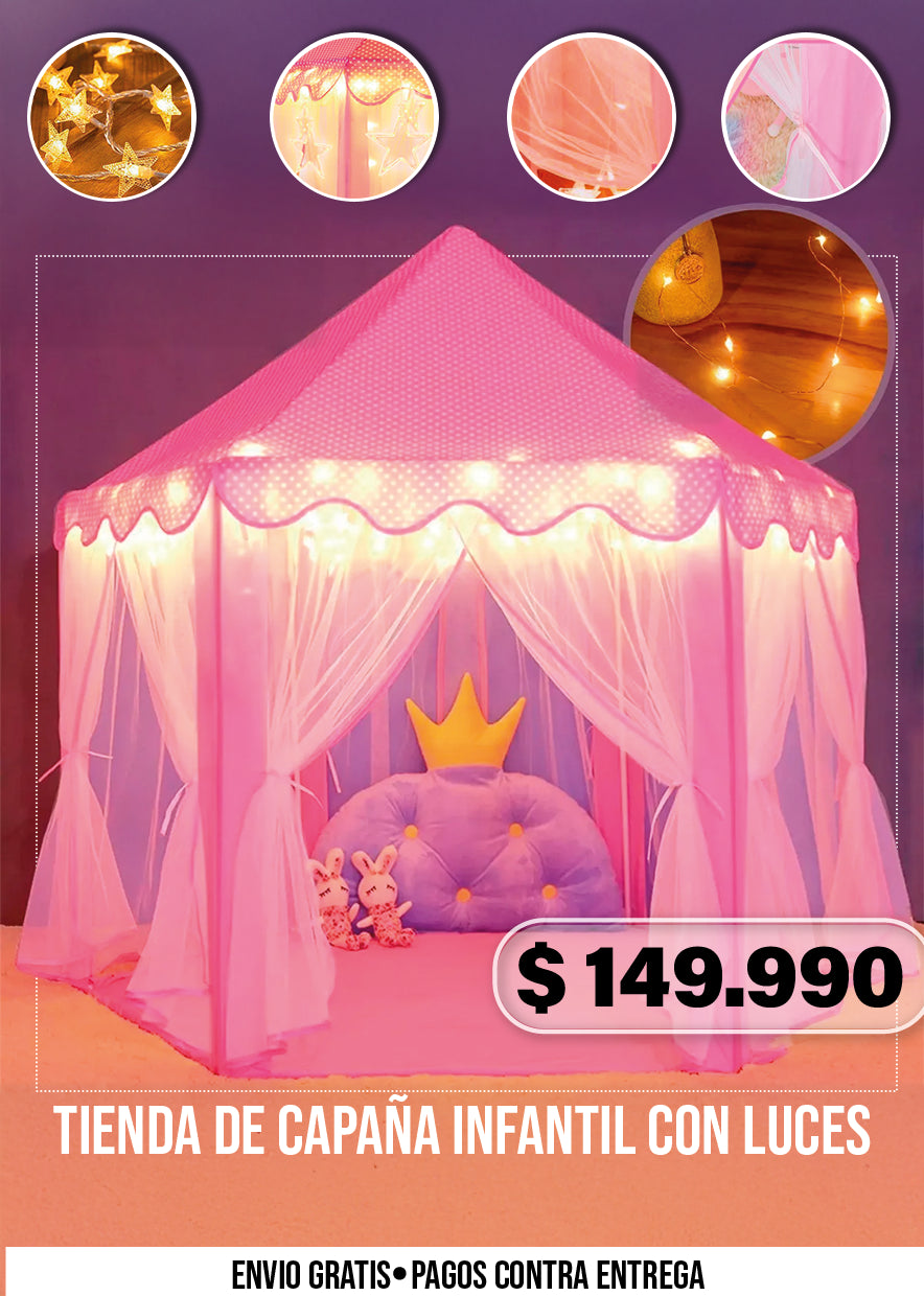 TIENDA DE CAPAÑA INFANTIL CON LUCES