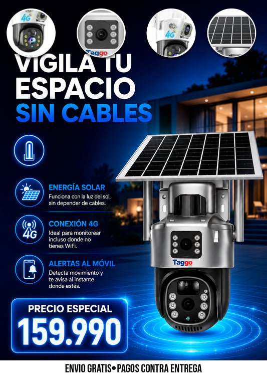 CAMARA SOLAR TRIPLE LENTE 360